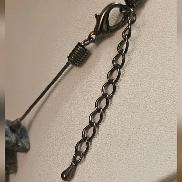 Rare Mine Finds Natural Stones Artisan Crafted Long Necklace.